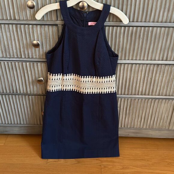 Lilly Pulitzer Ashlyn Shift Dress Navy size 6 - Picture 6 of 16